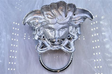 versace door knocker|Gianni Versace door handle knocker medusa sunglasses.